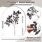 3 Pack Artificial Cimicifuga Plant Stems - 32" Faux Plum Cimicifuga Ramosa Leaf Spray - Tall Silk Fall Foliage Branches for Home Vase, Farmhouse Mantel, and Autumn Wedding Decor